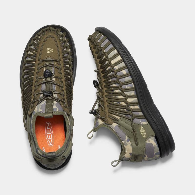 Sandalias Keen Uneek Ht Para Hombre Verde Oliva/Camuflados - Sandalias Keen Mexico (831204-SBK)